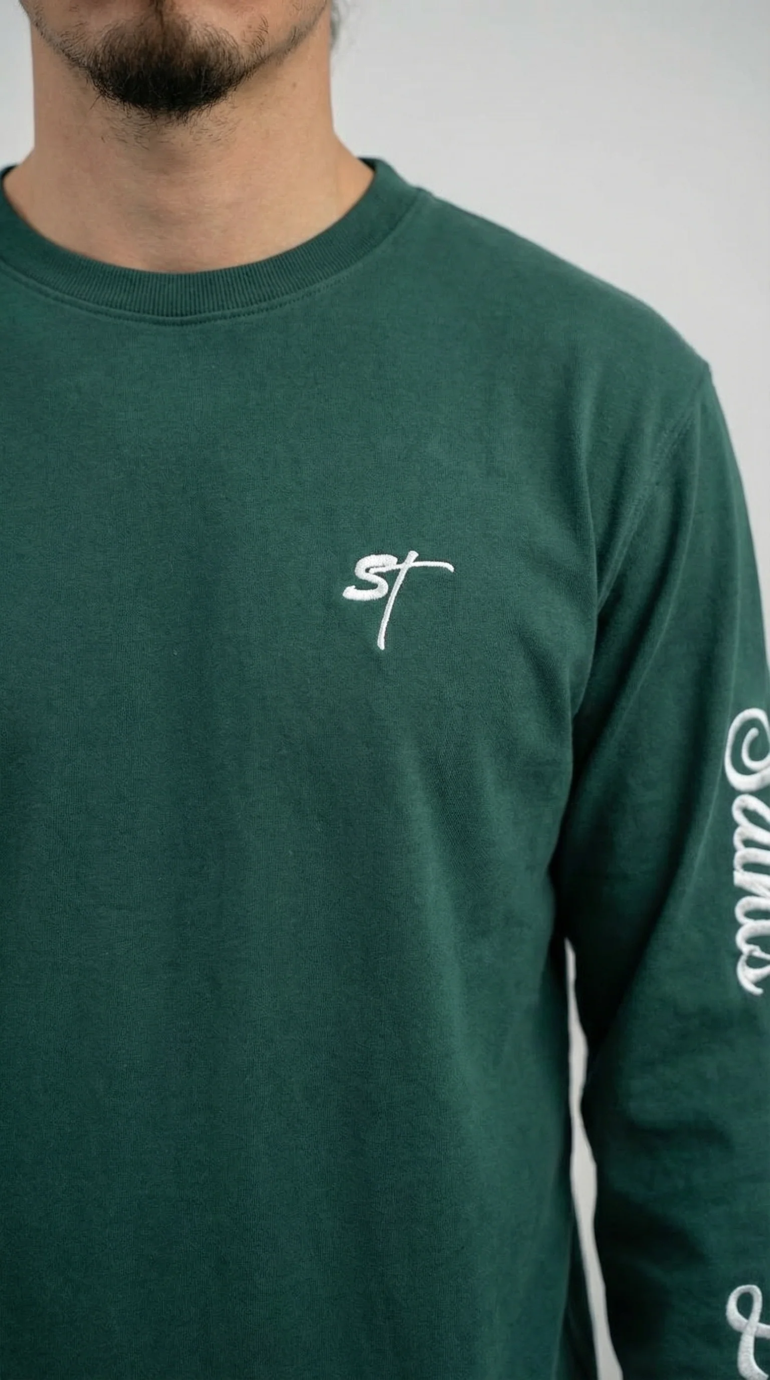 STSL® Heavyweight Longsleeve (350 GSM) – Saints Lost #1 (Green) - Image 4